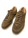 Scarpa Uomo Santoni - Sneacker Scamosciate colore blu suola gomma bianca