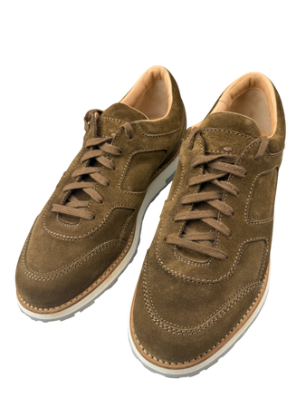Scarpa Uomo Santoni - Sneacker Scamosciate colore blu suola gomma bianca