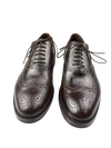 Scarpe Uomo Santoni - Oxford Stringata Brogue Pelle marrone scuro Made in Italy
