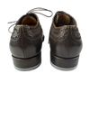 Scarpe Uomo Santoni - Oxford Stringata Brogue Pelle marrone scuro Made in Italy