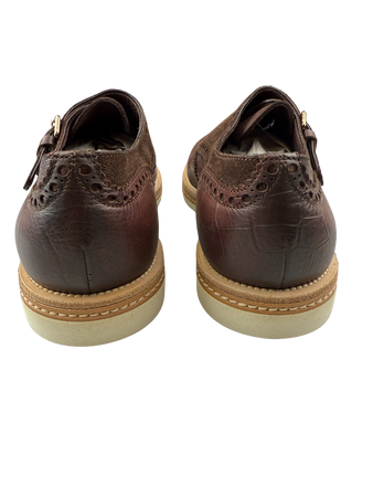 Scarpe Uomo Santoni - Doppia fibbia Brogue Pelle/scamosciata colore testa di moro
