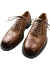 Scarpa Uomo Santoni - Francesina Stringata Brogue Rondine pelle Nocciola