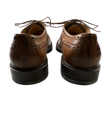 Scarpa Uomo Santoni - Francesina Stringata Brogue Rondine pelle Nocciola