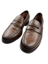 Scarpa Uomo Santoni - Mocassini Penny pelle marrone