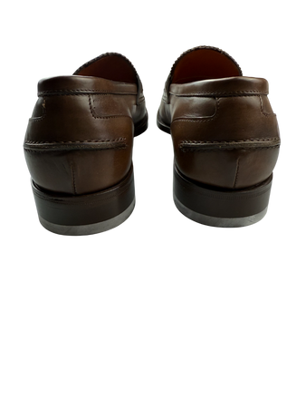Scarpa Uomo Santoni - Mocassini Penny pelle marrone