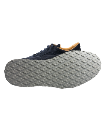 Scarpa Uomo Santoni - Sneacker scamosciata blu navy suola gomma bianca