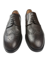 Scarpa Uomo Santoni - Derby Stringate Brogue Rondine Pelle testa di moro