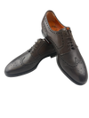 Scarpa Uomo Santoni - Derby Stringate Brogue Rondine Pelle testa di moro