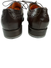 Scarpa Uomo Santoni - Oxford Stringate Brogue pelle testa di moro