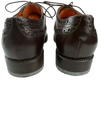Scarpa Uomo Santoni - Oxford Stringate Brogue pelle testa di moro