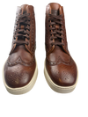 Scarpa Uomo Santoni - Stivaletto Stringato Brogue