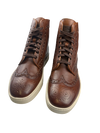 Scarpa Uomo Santoni - Stivaletto Stringato Brogue