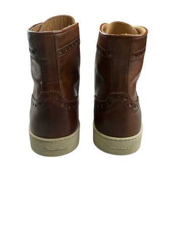 Scarpa Uomo Santoni - Stivaletto Stringato Brogue