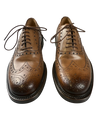 Scarpa Uomo Santoni - Francesina Stringata Brogue pelle marrone sfumata