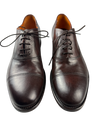 Scarpa Uomo Santoni - Oxford Stringata Cap Toe pelle testa di moro