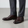 Scarpa Uomo Santoni - Oxford Stringata Cap Toe pelle testa di moro