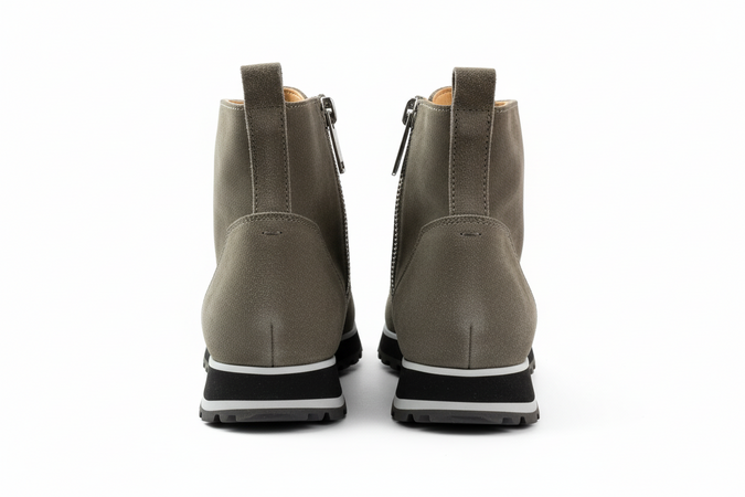 Scarpa Uomo Santoni - Scarponcino scamosciato colore Grigio Made in Italy