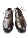 Scarpa Uomo Santoni - Oxford Stringate Brogue pelle Testa di moro