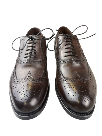 Scarpa Uomo Santoni - Oxford Stringate Brogue pelle Testa di moro
