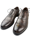Scarpa Uomo Santoni - Oxford Stringate Brogue pelle Testa di moro