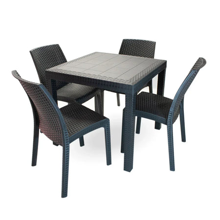 Sedia in Polipropilene  "Phoenix" effetto rattan per interno e esterno, adatto per bar e strutture