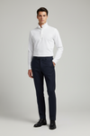 Polo uomo Blu Navy - maniche lunghe Bianca
