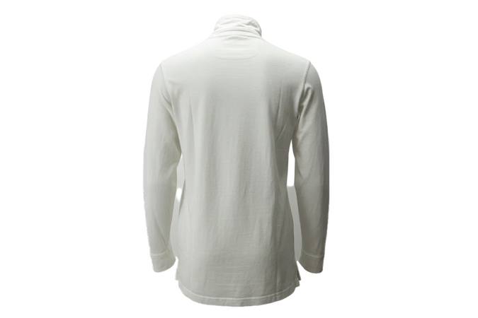 Polo uomo Blu Navy - maniche lunghe Bianca