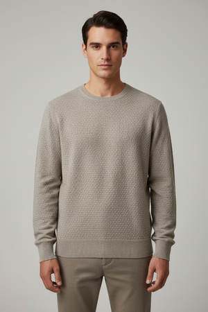 Maglia uomo La Fileria - Girocollo Grigio 100% Cotone Made in Italy