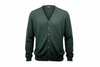 Cardigan uomo Bramante - Con bottoni 100% lana Merino extra fine colore Verde scuro