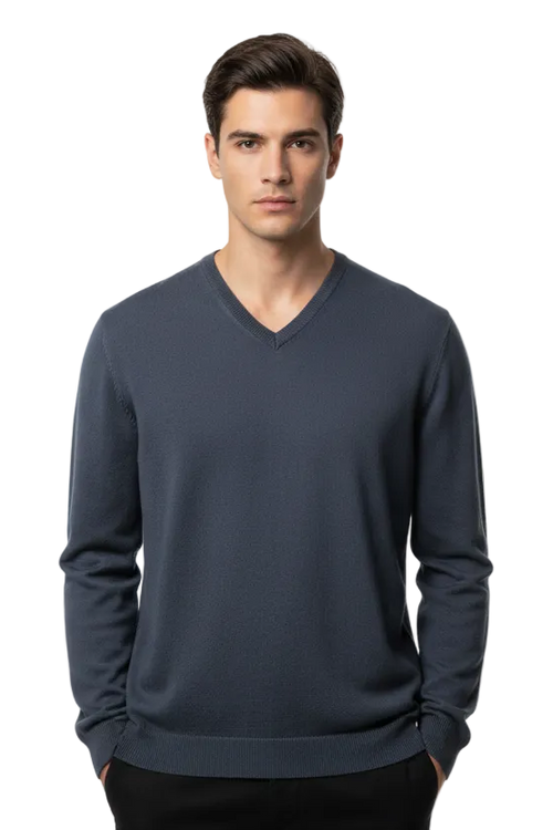 Maglia uomo Bramante - Scollo a V Colore Blu notte