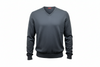 Maglia uomo Bramante - Scollo a V colore Grigio 100% Cotone Made in Italy
