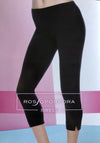 Leggings donna rossoporpora lungezza 3/4 in cotone elasticizzato art lr192