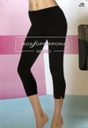 Leggings donna rossoporpora lungezza 3/4 in cotone elasticizzato art lr192