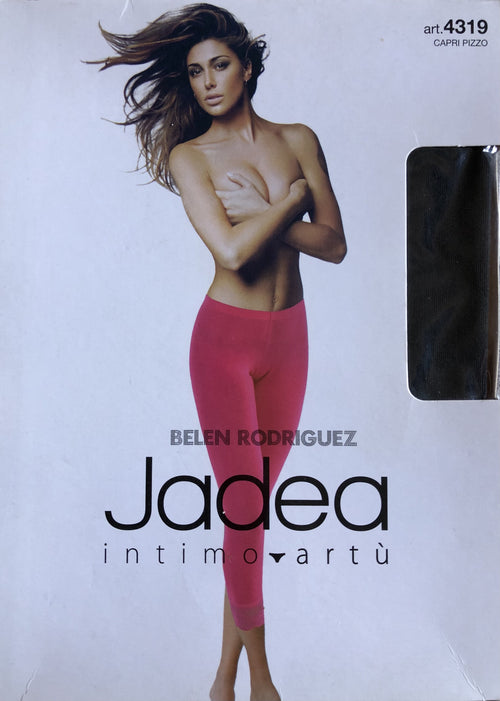 Leggings donna jadea lungezza 3/4 in cotone elasticizzato con pizzo art 4319
