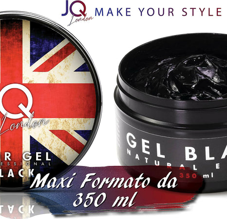 Gel Capelli Nero Colorante Uomo Professionale – Gel Modellante Coprente Capelli Bianchi, Effetto Naturale e Lucido, Tenuta Media, Styling Antigrigio, Non Ungente, Lavabile con Shampoo