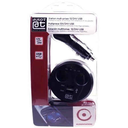 Presa accendisigari USB AUTO-T su portabevande 12 / 24V
