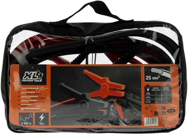 XL PERFORM TOOLS Cavi di avviamento DIN 25mm - Motore diesel 5,5l - 25mmx 3m