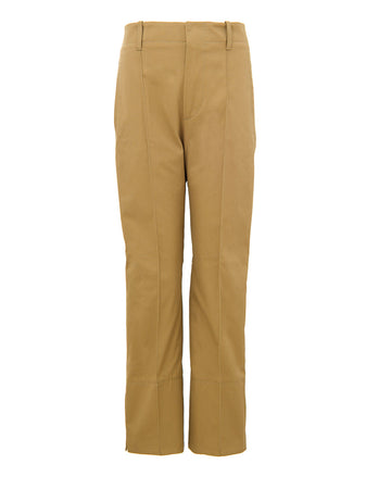 Bottega Veneta Pantalone in Twill Beige da donna