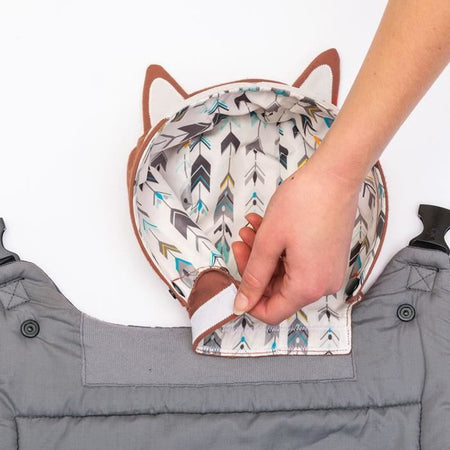 INFANTINO Cuddle Up Fox Marsupio - 2 modalità: fronte ventrale e dorsale