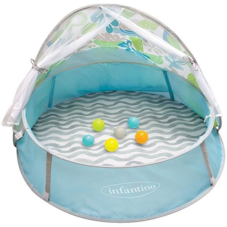 Piscina di palline evolutiva 3 in 1 con tettoia anti UV e zanzariera - INFANTINO - 303127