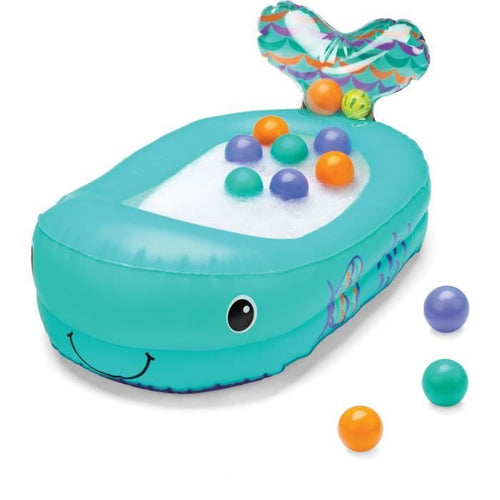 Vasca gonfiabile infantino balena - palline da gioco integrate e termiche - 76 x 45 cm