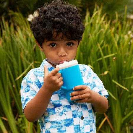 La mia prima tazza - INFANTINO - Silicone - Blu oceano