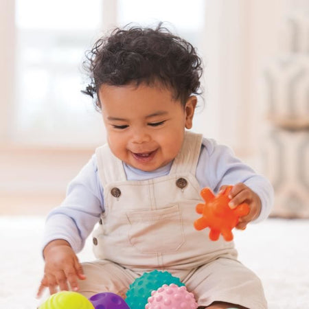 INFANTINO Set di 10 palline sensoriali multicolori