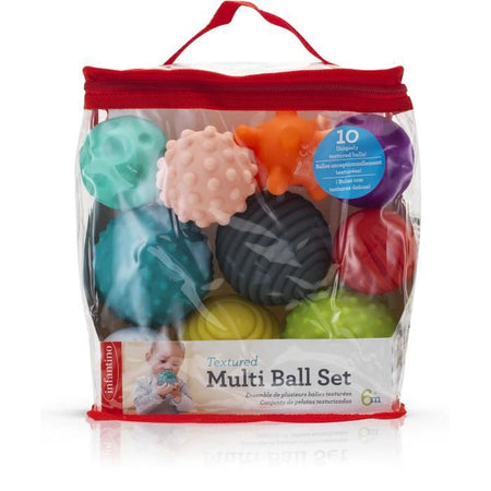 INFANTINO Set di 10 palline sensoriali multicolori