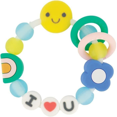 Braccialetto dell'amicizia per la dentizione - INFANTINO - 316773 - Silicone - Ti amo Je t'Aime