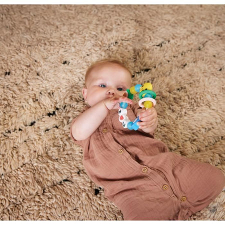 Braccialetto dell'amicizia per la dentizione - INFANTINO - 316773 - Silicone - Ti amo Je t'Aime