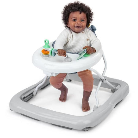 Girello con attività - INGENUITY - Collezione Chambray - Schienale comodo e imbottito - 3 altezze - Pieghevole