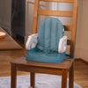 Seggiolino rialzato pieghevole Deluxe INGENUITY Turchese, portatile con vassoio e cinghie incluse