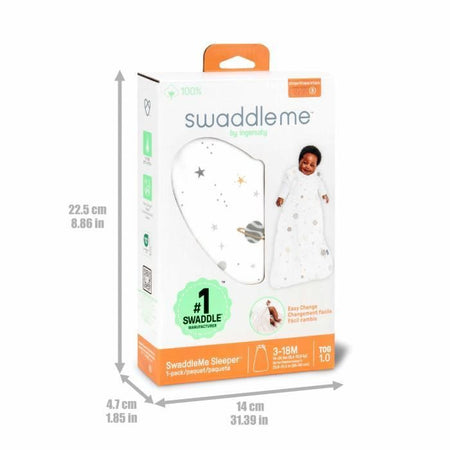 Sacco nanna INGENUITY Swaddling, sacco nanna solare, per l'estate TOG 0.5, regolabile da 3 a 18 mesi, certificato Oeko-Tex