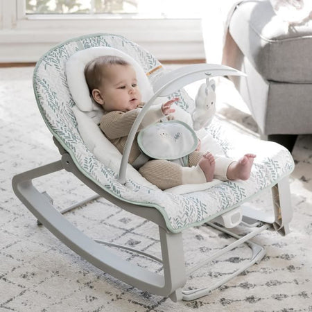 Sdraietta INGENUITY 3in1 Keep Cozy - Abete rosso, vibrazioni lenitive, 2 posizioni reclinabili, fino a 18 chili